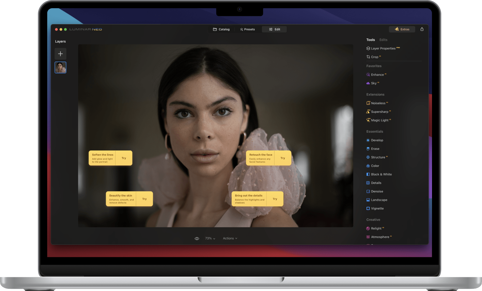 Luminar photo editor interface - Post-Processing Your Photos